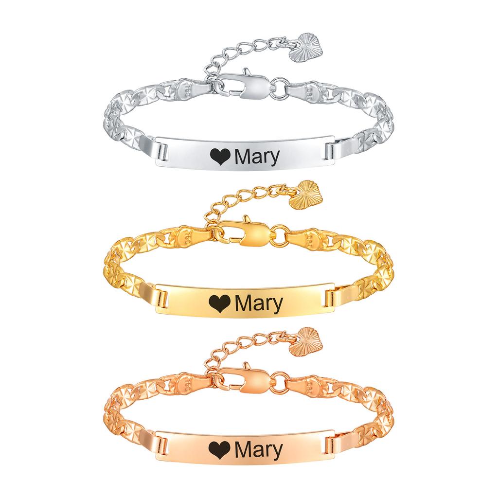 Pulseiras de Nome Personalizadas para Bebês e Crianças Meninas Meninos, Pulseira Personalizada de Proteção de Identidade Presente de Batismo