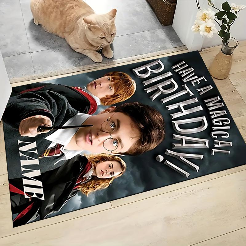 Custom Name "Harry Potter Adventure" Carpet Rug Customizable Soft Washable Anti-Slip Home Living Room Sofa Mats Personalized Rug. 090938