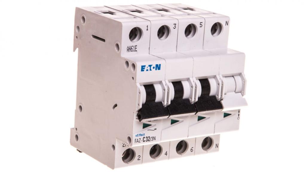Circuit breaker 3P+NC 32A 15kA AC FAZ C32/3N 278978