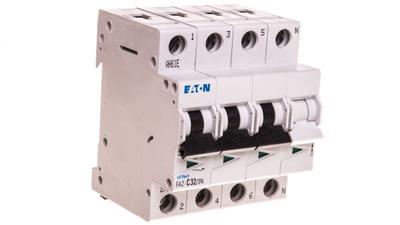 Circuit Breaker 3P+NC 32A 15kA AC FAZ C32/3N 278978