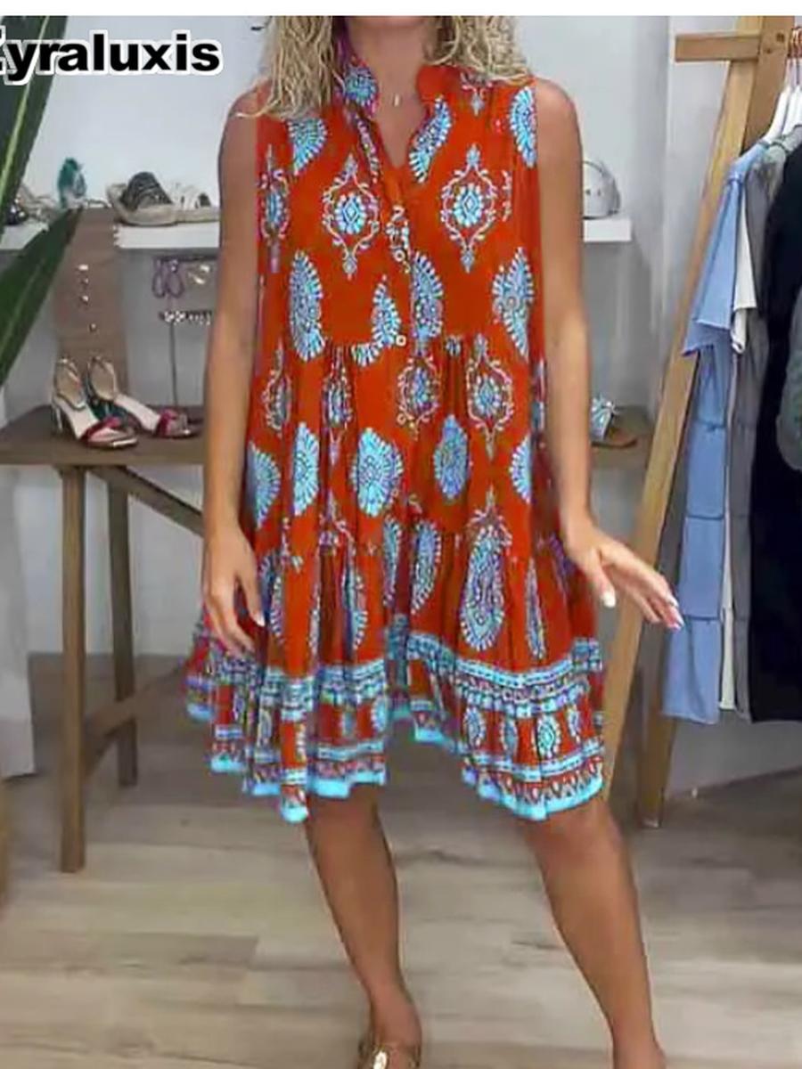 New Women s Bestseller Shirt Collar Sleeveless Long Dress S красный