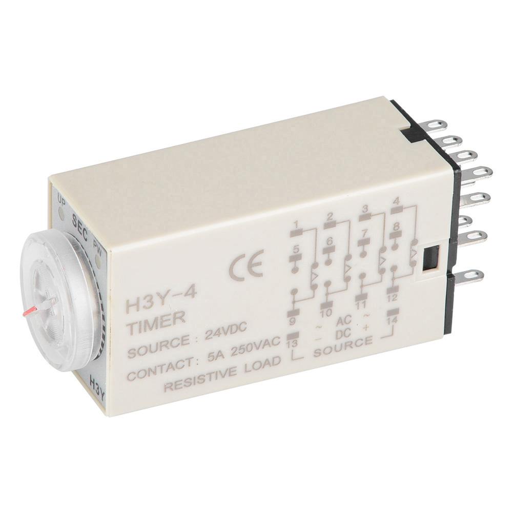 H3Y 4 Time Relay Pointer Control Delay Timer Control Switch 14 Pin 24VDC (60S)