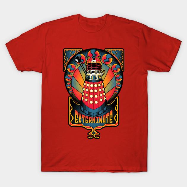 

Men Black Print T-shirt Dalek Nouveau No-Cut Transfer Paper Print Cotton Tshirt 3XL красный
