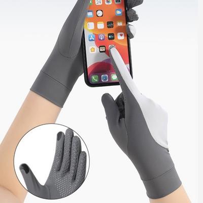 Touch Screen Ice Silk Gloves Anti-UV Highly Elastic Sunscreen Gloves Non-slip Breathable Riding Driving Gloves Outdoor Sports