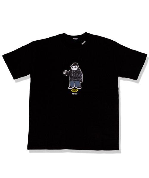 Футболка с коротким рукавом Уважайте Медведя Панду (черный) Black/L