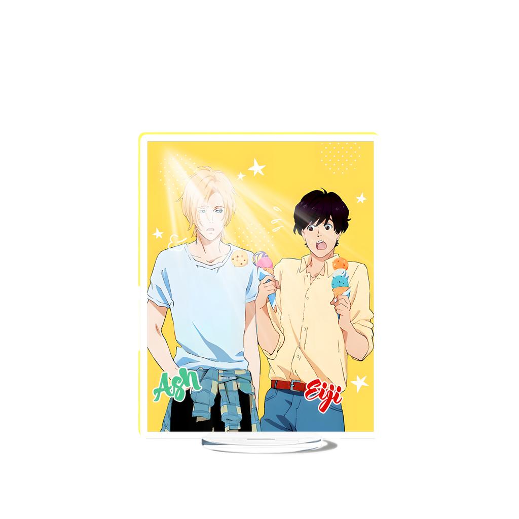 Banana Fish Ash Lynx Stand Model Plate Decoration Desk Figure Display Couple Gift Television Animation Prime Product Peripheral