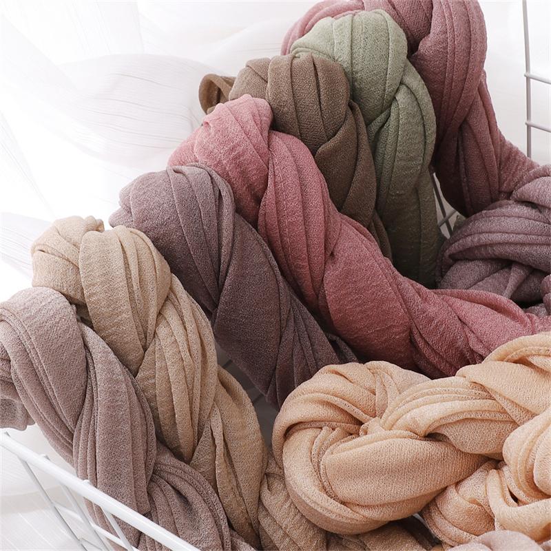 Knitter Muslimische Damen Hijab Schal Abaya Damen Schleier Turbane für Frau Knitter Islamische Schals und Tücher Ramadan Hijabs Schal