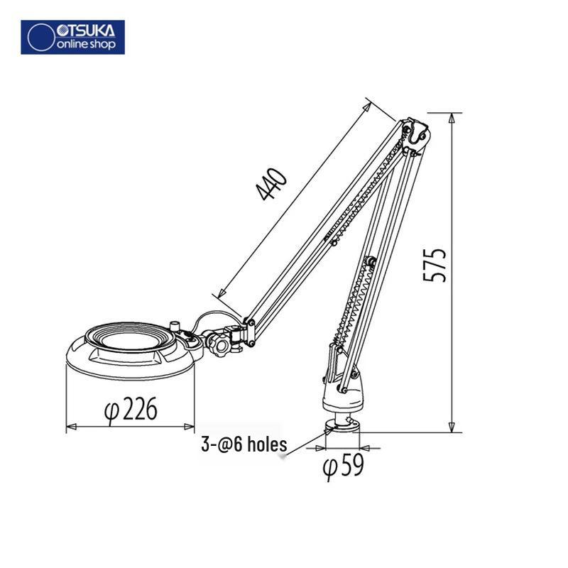 OTSUKA LED Lighting Magnifier SKKL-FD: 2X to 15X