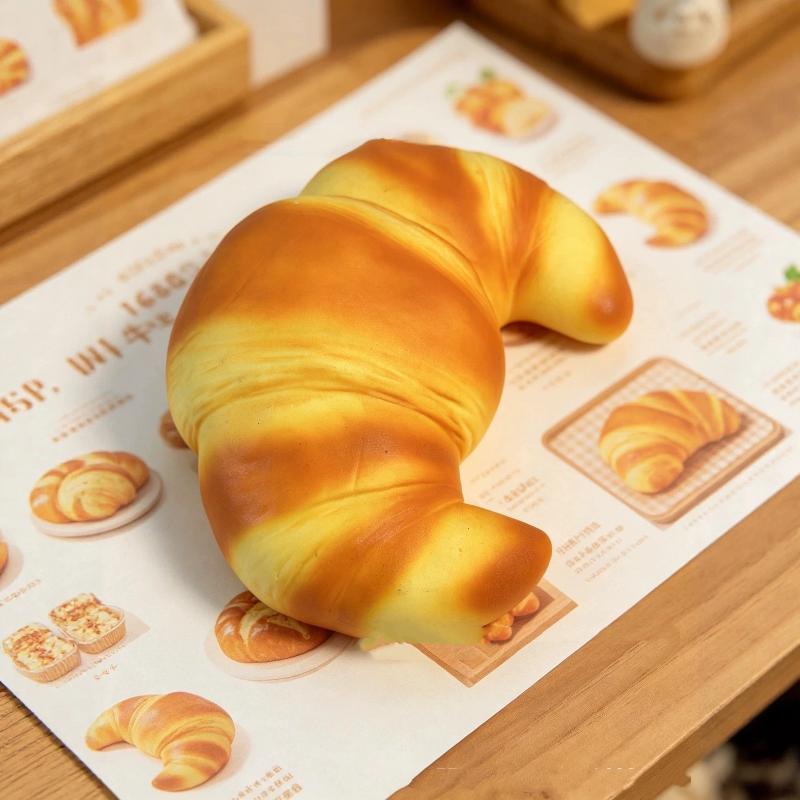 Croissant Squeeze Toy Slow Rising Sticky Stress Relief Toy Super Soft Food Creative Simulation Bread Anti-Anxiety Gifts