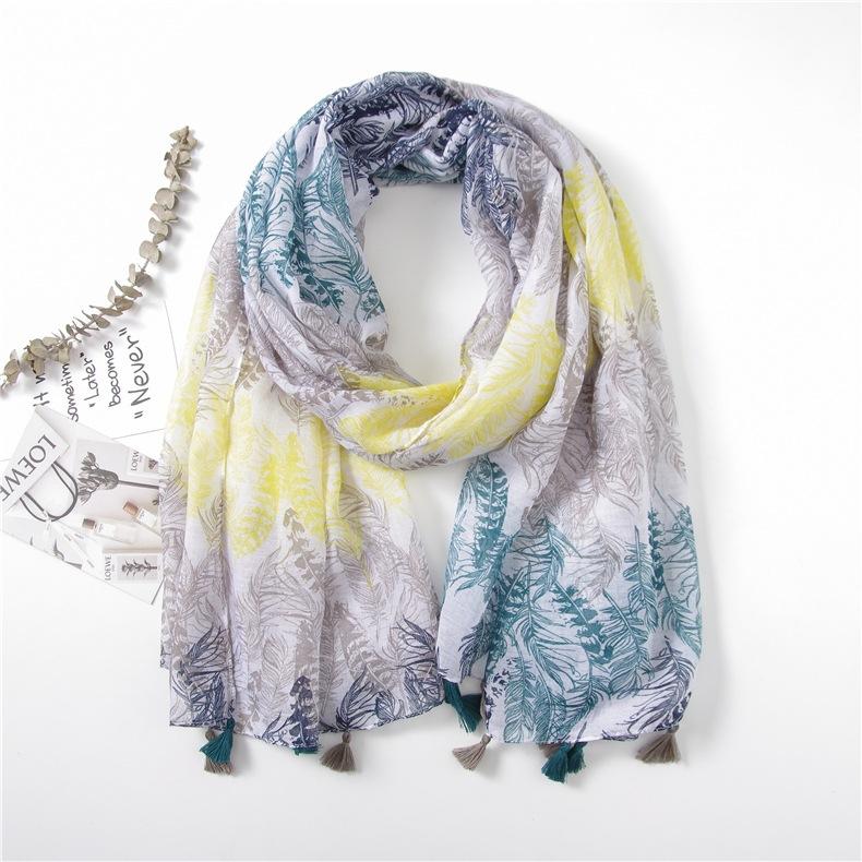 New Fashion Summer Women Scarf Bohemia Flower Beach Hijab Shawls and Wraps Female Foulard Echarpe Designer Pashmina Bandana
