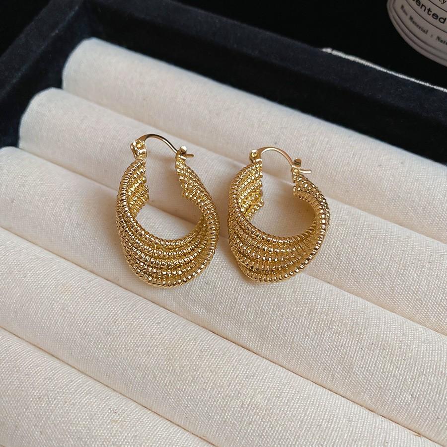 Metal smooth geometric earrings casual simple versatile earrings earrings women