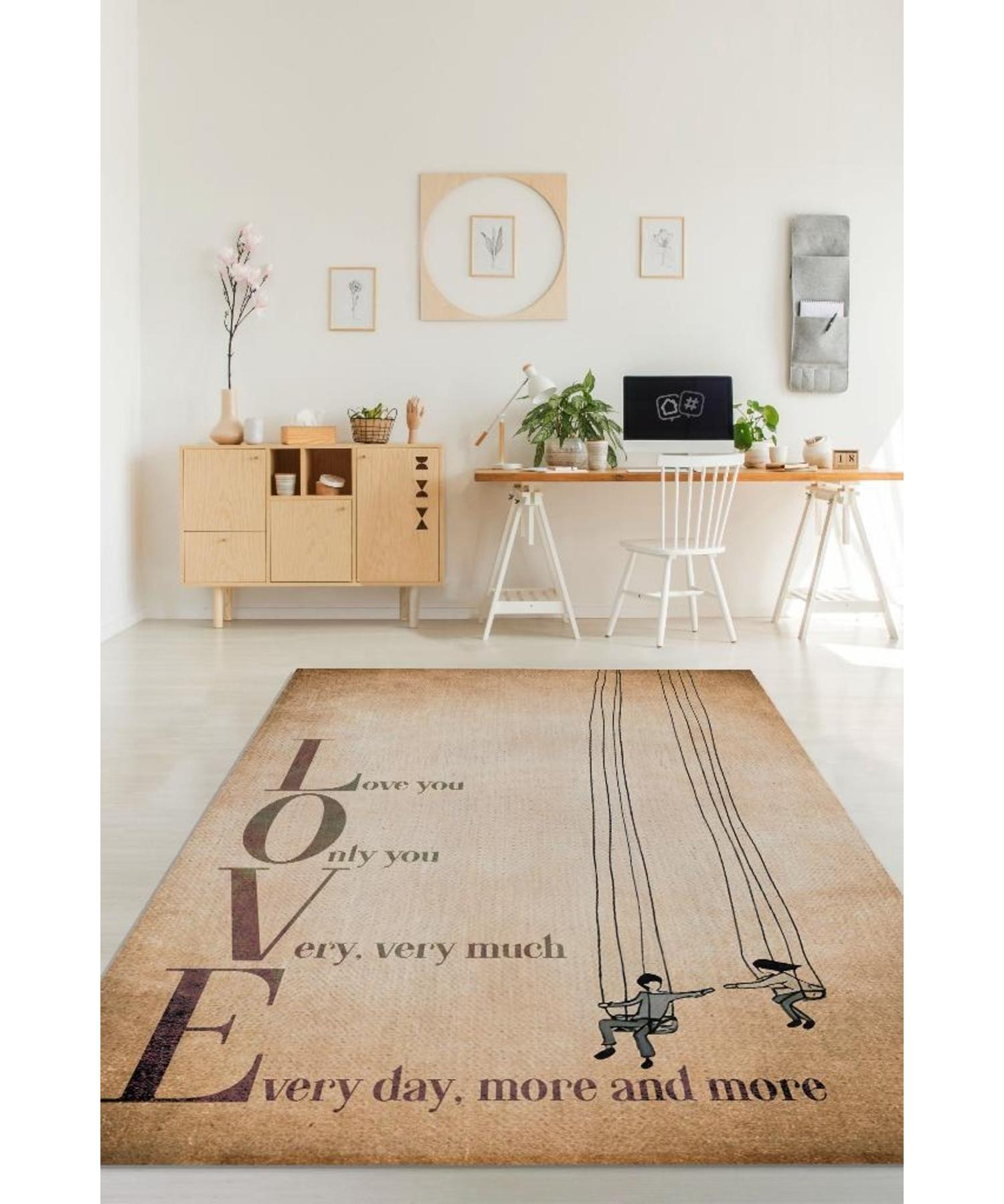 

Acrostic Woven Based Washable Decorative Home Rug