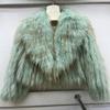 Real Raccoon Fur Coat Quilted Braided Large Lapel Fur Coat High Waist Short Style Youthful Temperament Winter Top