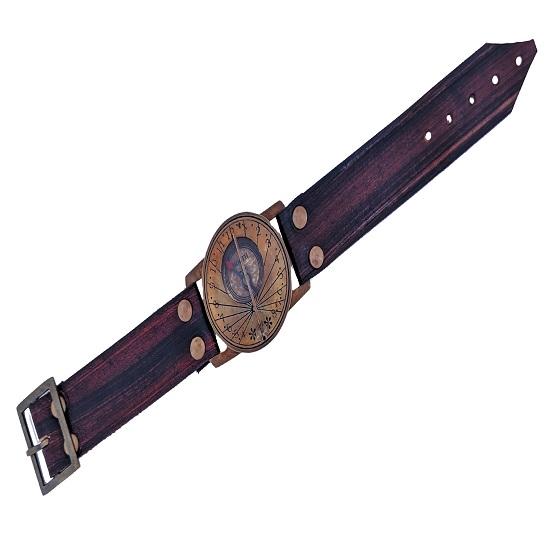 Antique Vintage Sundial Compass Leather Strap Retro Watch Compass Comfortable Nautical