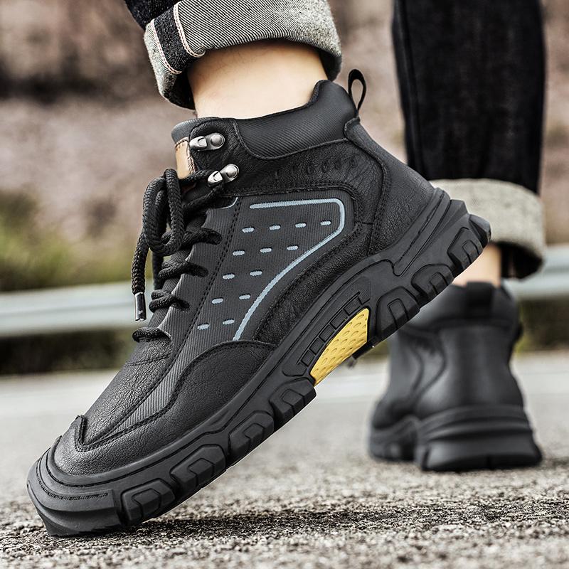 Genuine Leather Men Shoes Sneakers Waterproof Outdoor Men Boots Comfortable Men Walking Hiking Shoes