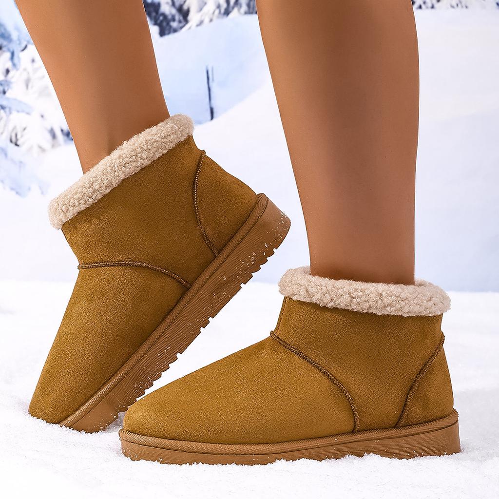 Women's Padded Lining Soft Thick Sole Heightened Outdoor Thickened Warm Lightweight Comfortable Stirrup Ground Cotton Shoes Snow Boots Cotton Shoes