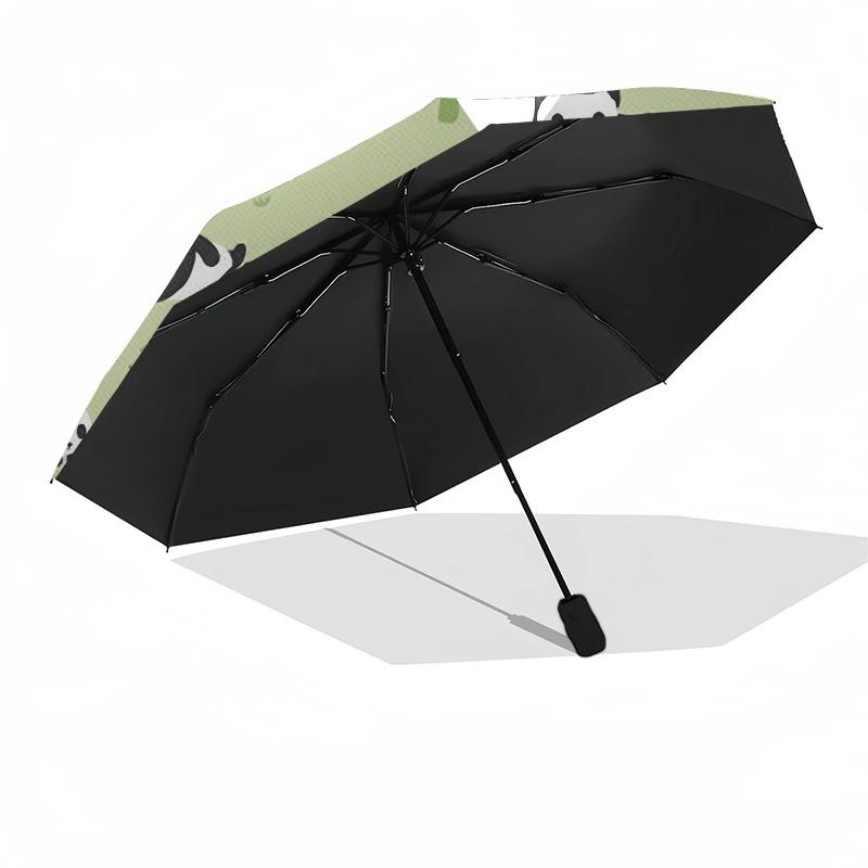 1pc Cute Panda Pattern Umbrella with Plastic Handle,Compact & Stylish,Cartoon Pattern,Outdoor UmbrellaPT296