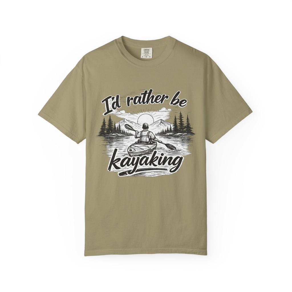 I’d Rather Be Kayaking T-shirt | Kayak Graphic Tee, Outdoor Lake Design