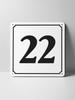 Metal Sign Black House Number On White Background Outdoor Wall Art Decor