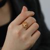 Fashion Tree Design Hollow Cut Titanium Steel Ring