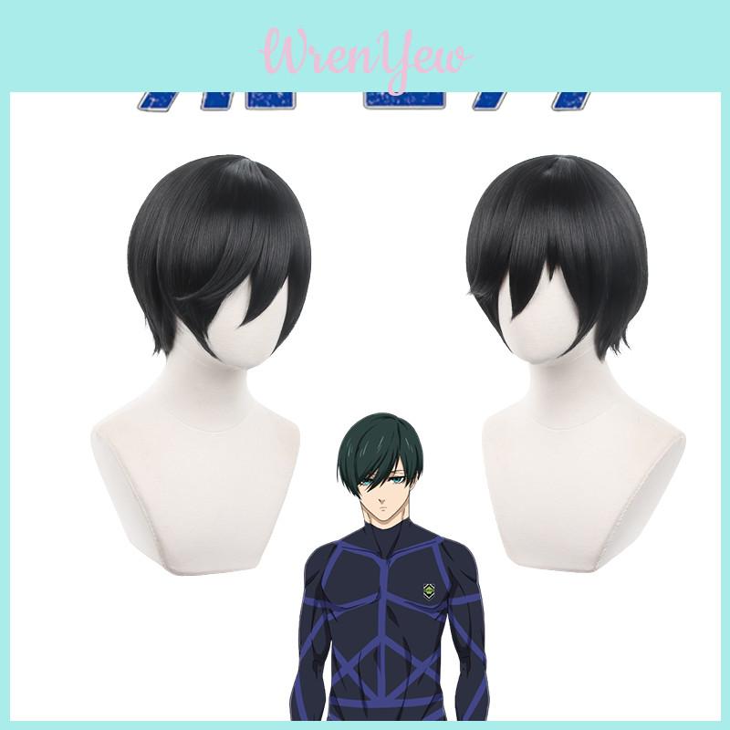 Blue Lock Itoshi Rin Kort Haar Cosplay Pruik Hittebestendig Accessoire Feestcadeau