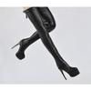TOYBARJAPAN 1/6 Figure Accessories Leather-Style Long Boots Black 11-11 Compatible with TBLeague Figures Sexy High Heel Fashion