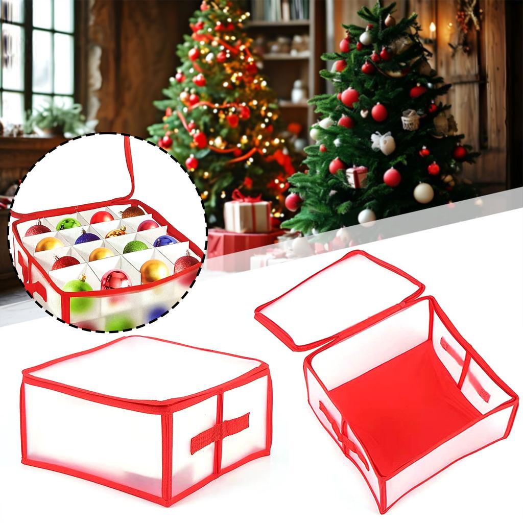 Red Plastic Ornament Storage Box Simplify Stackable Ornament Storage Box For Home Use