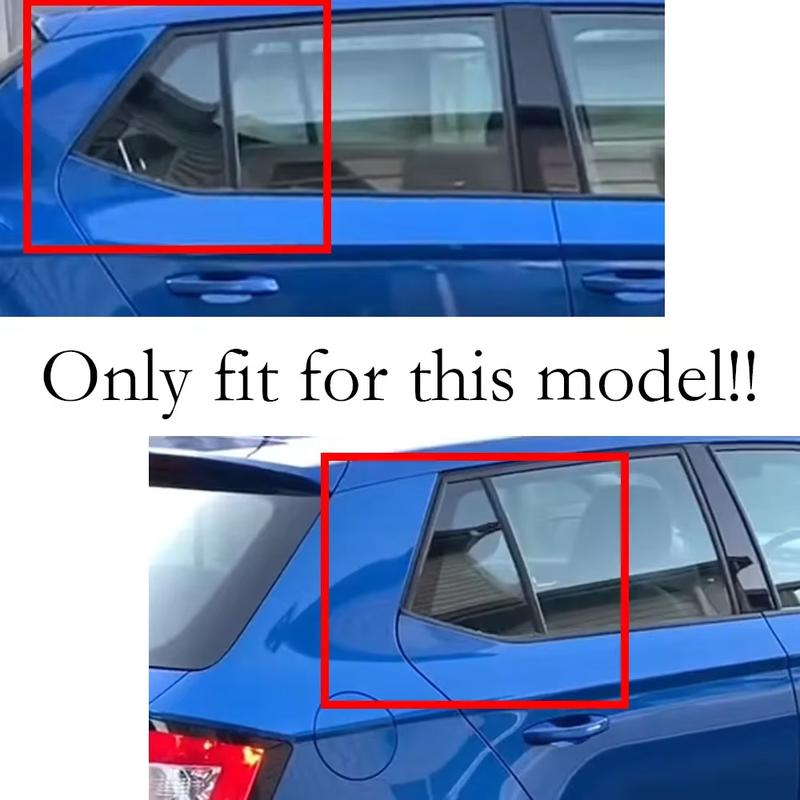 Gloss Black Car Side Window Louver Fit For Skoda Fabia 2015 2016 2017 2018 2019  2020  Car Rear Window Shutter Cover Spoiler
