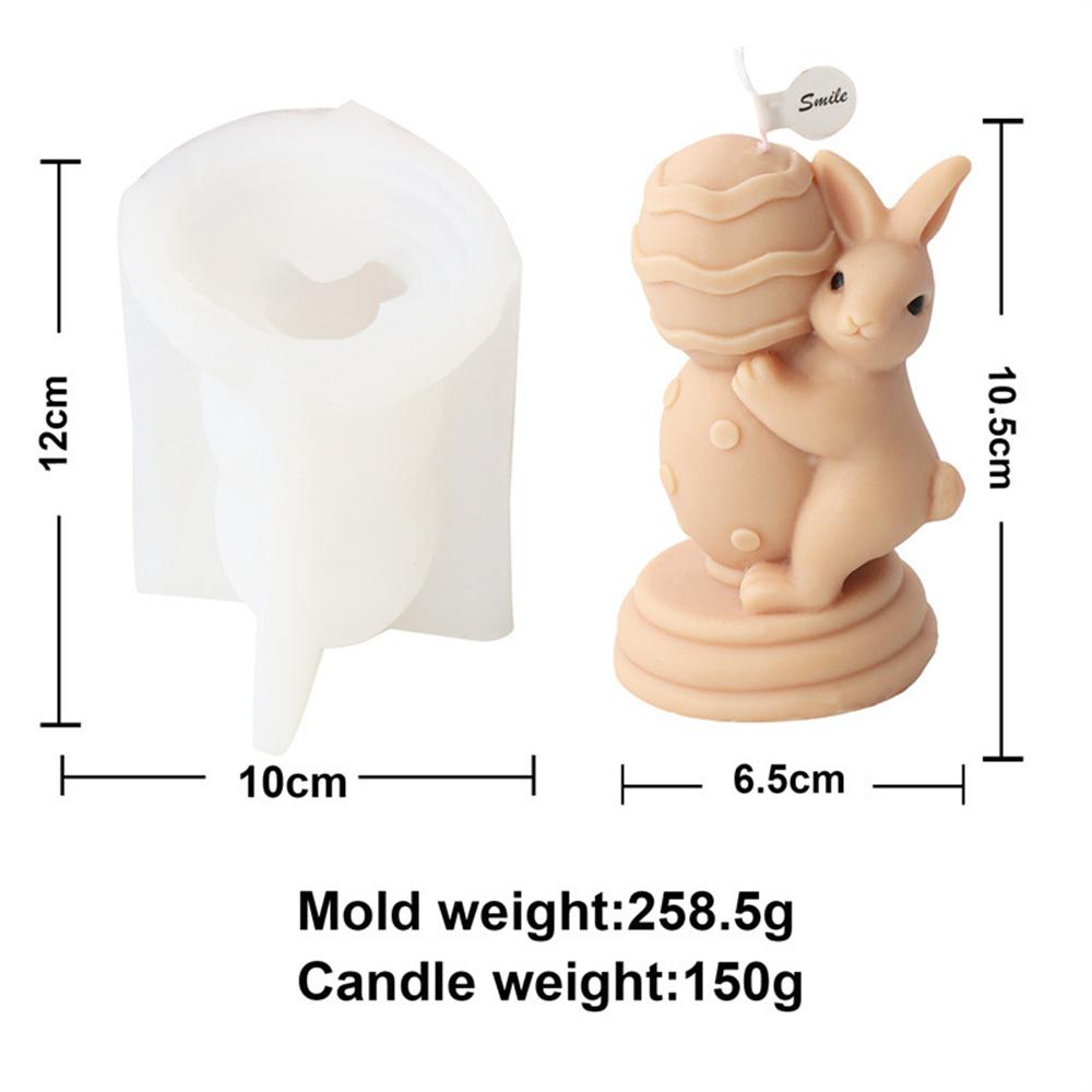 3D Multi-style Cute Rabbit Silicone Candle Mold DIY Easter Animal Aromatherapy Plaster Soap Resin Mould  Crafts Casting Tool