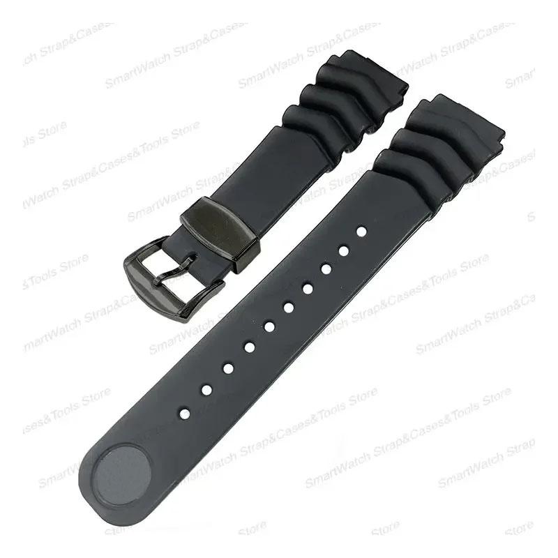Harzarmband+Metall-Haltebügel-Ring Stahlverschluss für Prospex SPR009 SKX007 SKX009 Wasserdichtes Taucher-Sport-Uhrarmband 20mm 22mm
