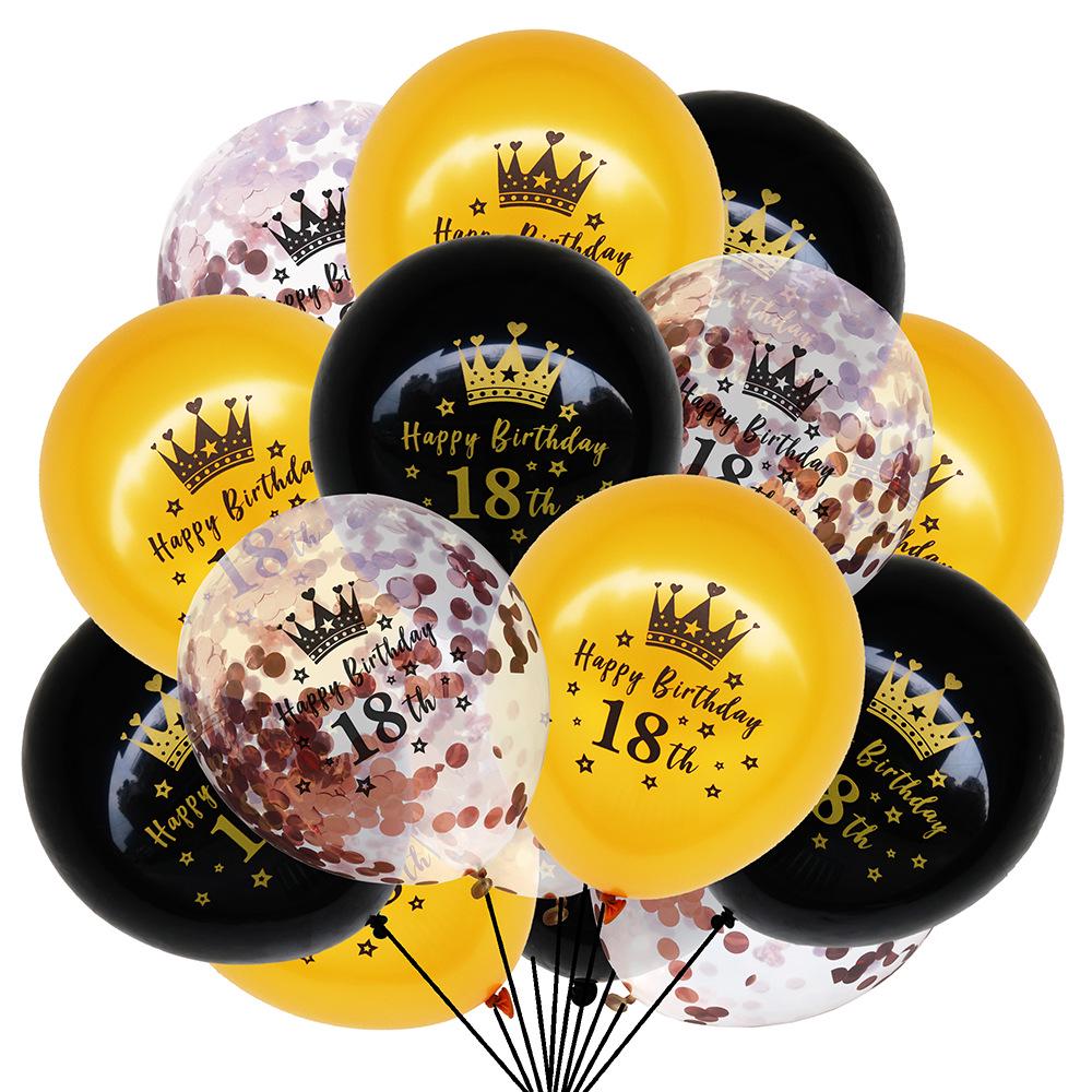 16-60 Year Old Birthday Balloon Confetti Set