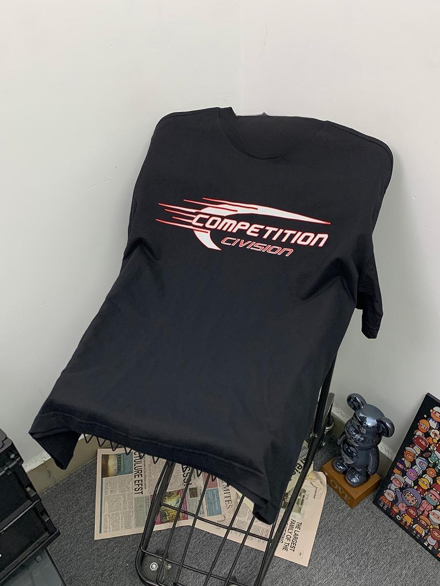 

American Street Hip Hop LOGO Letter Printing Retro Washed Old High Street Loose Summer Short Sleeve T-shirt for Men and Women 4XL