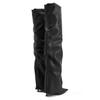 Fashion Brand Pleated Laziness Style Black Brown Over Knee Women's Boots High Heel Fashion Show Long Boots Size 35-43 Sexy Woman Shoes