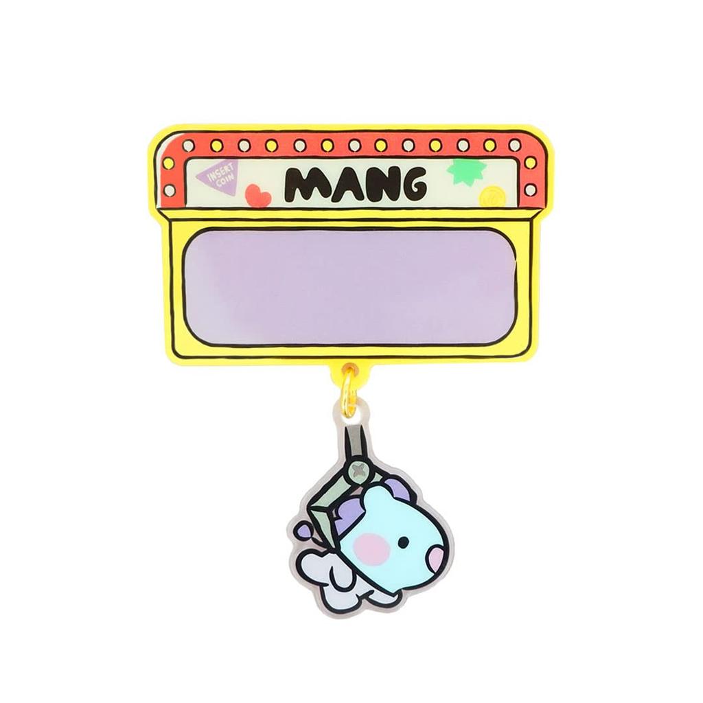 Solomon Shoji BT21 minini Acryl Namens Pin-Abzeichen (mit Alphabet-Aufklebern) (MANG) ACRYL NAMENSANSTECKER Namensschild