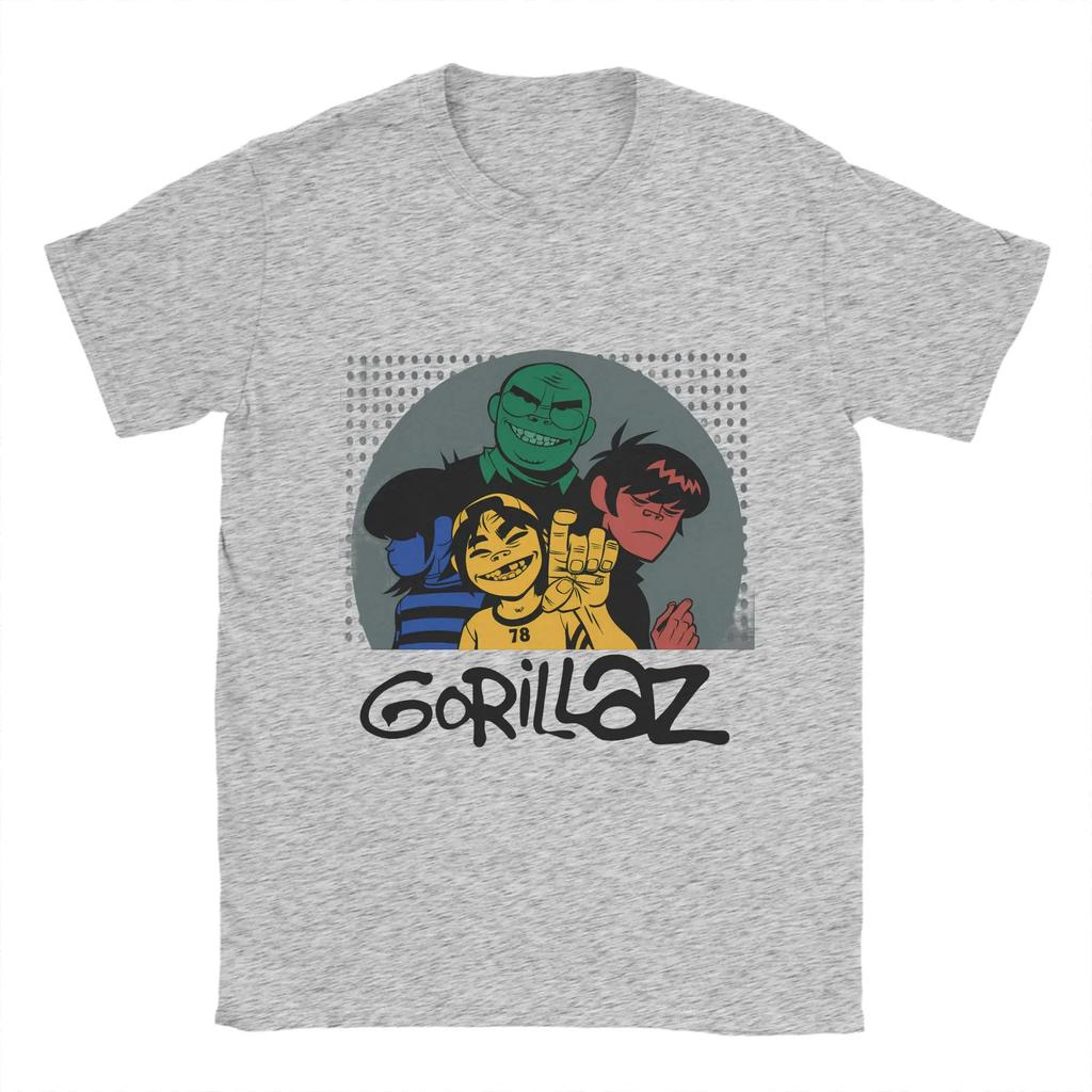 Gorillazs Men T Shirts Creative Tees Short Sleeve Crew Neck TShirt Cotton Gift Women Highquality Clothing