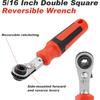 Slack Adjuster Tool Set – 5/16' Double Square Reversible Ratcheting Wrench, Reversible Mechanism For Easy Adjustments – Durable, Precision Slack
