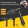 90 Degree Right Angle Electric Drill Chucks 3-claw High Precision Chuck Extension Accessories Conversion Angle Drill