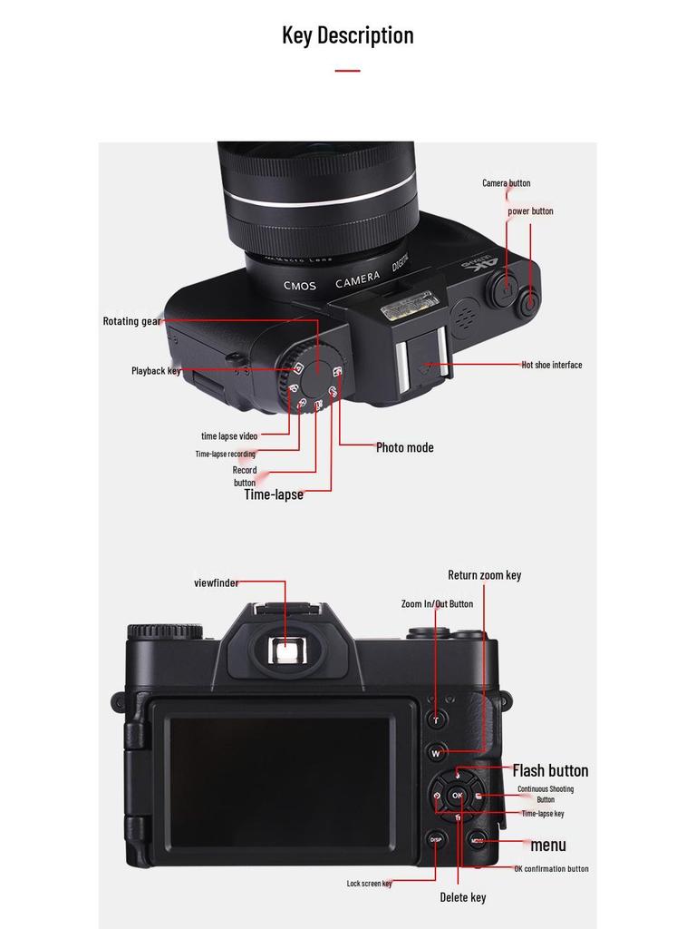 R10 4K 48MP Entry-Level Mirrorless Digital Camera with WiFi for Home and Travel