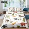 3D Small Dinosaur Cartoon Cute Simple Bedding Set Couple King Single Size for Kids Children Polyester Quilt Cover Pillow Case