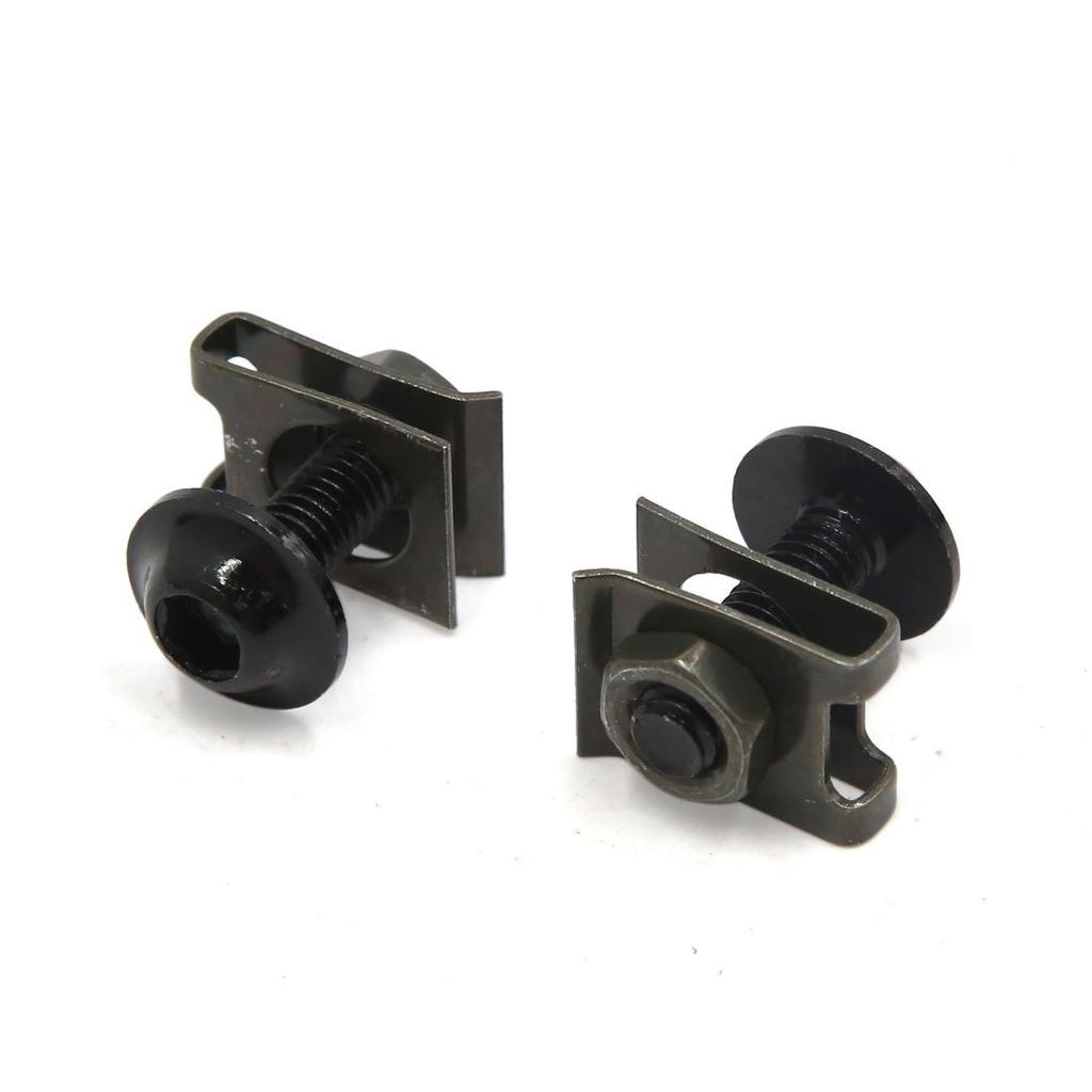uxcell Motorcycle Clip Bolt Screw Kit M6 Motorcycle Sport Bike Fairing Bolt Kit Fastener Clip Screws Black 8pcs