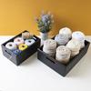 Aufbewahrungsbox - Creative Deco - Schwarz - 40x30x13cm - Naturholz - Griffe Inklusive