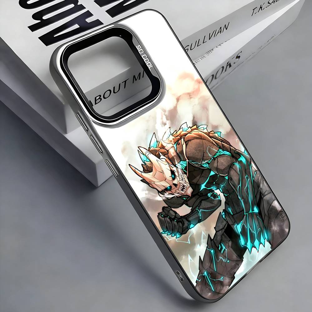 Kaiju No.8 Monster Colorful Silver Back Phone Case For IPhone 17 16 15 14 13 12 11 Plus Pro Max Plus