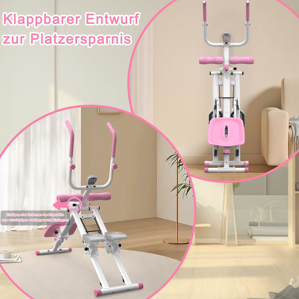 2-In-1 stair stepper and ab trainer - foldable multifunction device, full-body training device for home gym