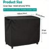 Multi-size Optional Black Silver Outdoor Patio Dustproof Sun Protection Durable Black Fabric Keyboard Outdoor Cart Dustproof Table Cover