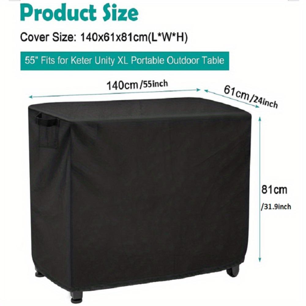 Multi-size Optional Black Silver Outdoor Patio Dustproof Sun Protection Durable Black Fabric Keyboard Outdoor Cart Dustproof Table Cover