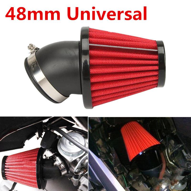 48mm Universal 45° Bend Car SUV Motorcycle Racing 3"Cold Air Intake Filter Kit