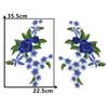 1Pair Polyester Fiber Embroidery Flower Patch DIY Handmade Clothing Accessories Embroidery Floral Applique Sew On Patch Hat