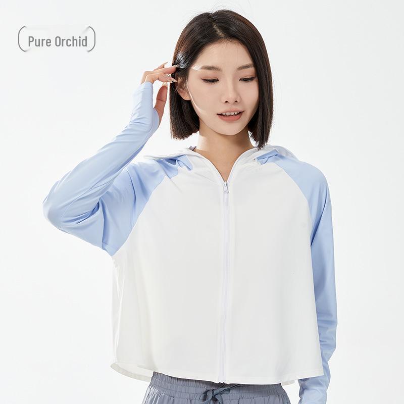 

Женское пончо с защитой от солнца UPF 50+ - Дышащее, Черный козырек для защиты от УФ-лучей Large