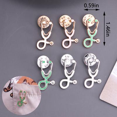 1 Good-Looking Stethoscope Brooch Pin Doctor Nurse Collar Lapel Button Badge Medical Gift