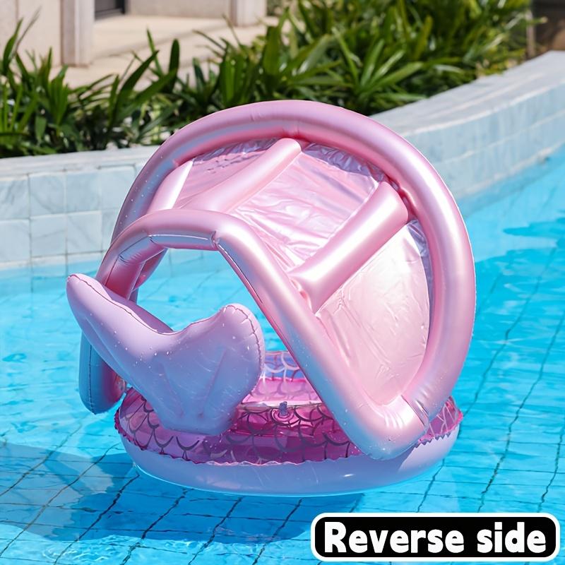 1 Pink Mermaid Tail Inflatable Swim Ring for Youngsters - Durable PVC Floating Pool Toy with Molding Design, Ideal for Water Play, Swimming Pool Toys